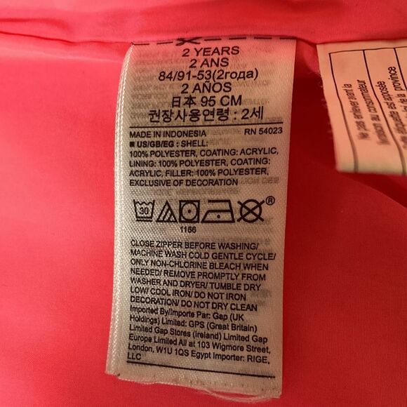 GAP Leopard Print Pink Accented Toddler Puffer Vest Size 2T - Picture 7 of 8